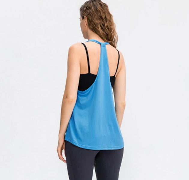 Women’s Sleeveless Racerback Yoga Vest – Sport Tank Top for Gym, Running, Casual Wear, and Workout Yoga T-Shirt for Girls