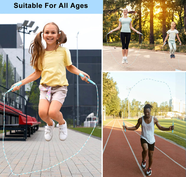 Soft Beaded Jump Rope – Durable Segmented Design for Indoor & Outdoor Fitness Training Training