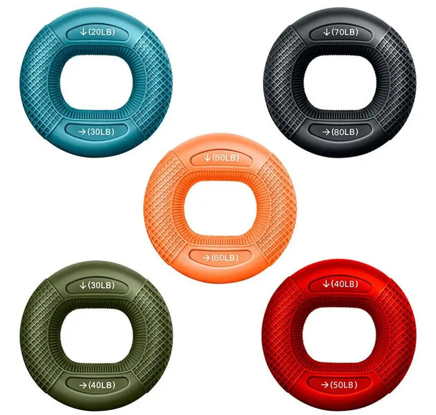 Silicone Finger Grip Ring ,Hand and Wrist Strength Trainer, Muscle Exerciser, Carpal Expander, Fitness Workout Tool