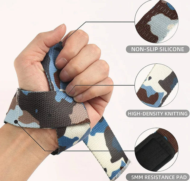 Adjustable Weightlifting Wrist Straps, Non-Slip Strength Training Grip Bands for Gym Fitness & Lifting Support