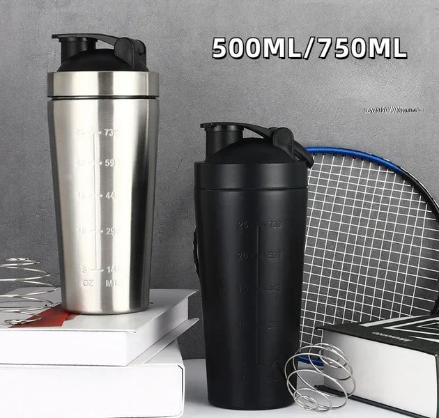 Stainless Steel Gym Shaker Cup, Portable Protein Bottle for Fitness, Sports, and Daily Hydration