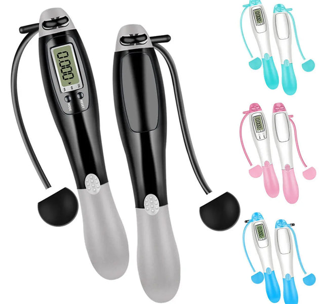 Cordless Weighted Skipping Rope – Smart Screen Jump Rope for Fitness & Sports Training