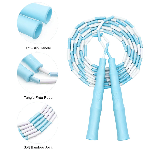 Soft Beaded Jump Rope – Durable Segmented Design for Indoor & Outdoor Fitness Training Training