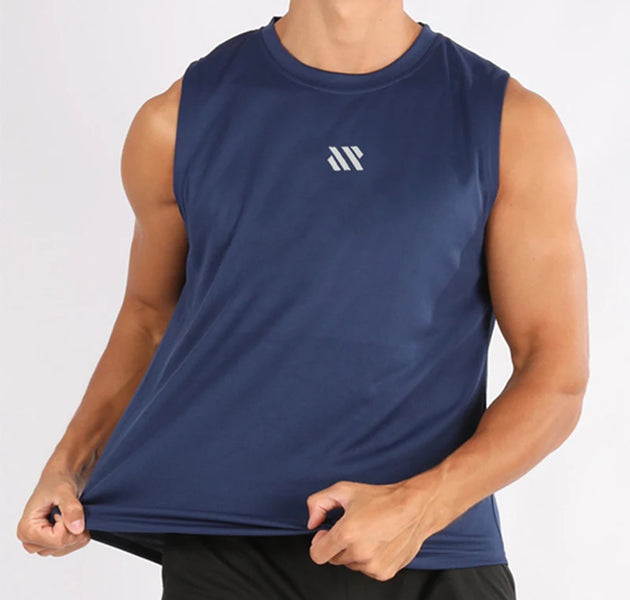 Summer Gym Vest for Men Breathable Mesh Sleeveless Tank Top, Quick Dry Sportswear for Bodybuilding, Running, and Fitness Training