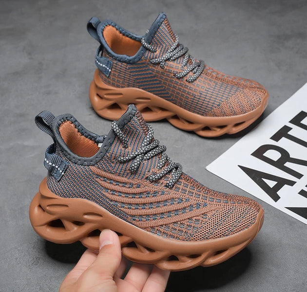 Breathable Mesh Kids Sports Shoes Lightweight Running & Gym Sneakers for Teens and Students