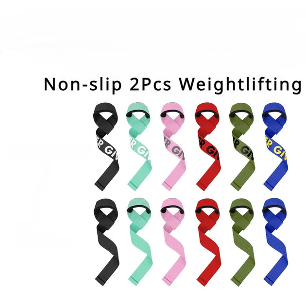 2PCS Anti-Slip Weightlifting Wrist Straps, Silicone Grip Support for Deadlifts, Strength Training & CrossFit