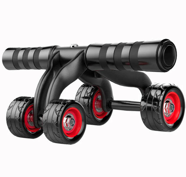 4 Wheel Ab Roller Core Strength Training Wheel for Abs, Waist & Fitness Workouts | Stable Gym Equipment