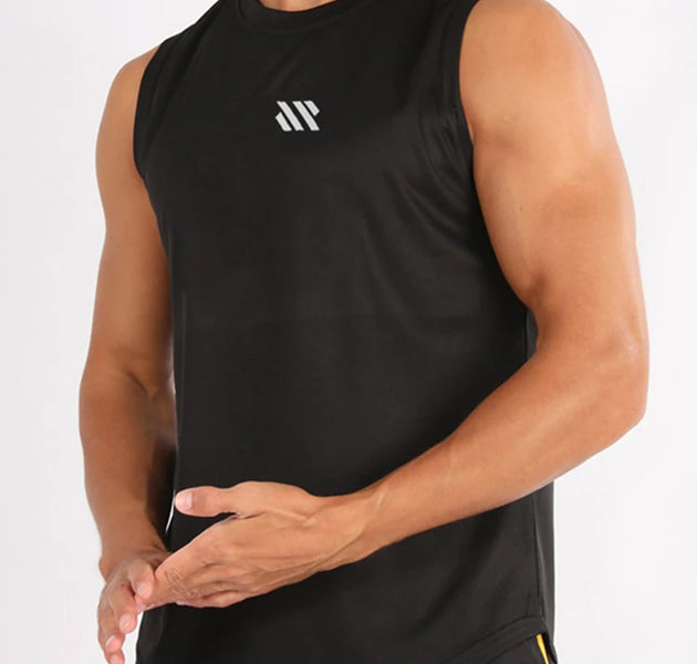 Summer Gym Vest for Men Breathable Mesh Sleeveless Tank Top, Quick Dry Sportswear for Bodybuilding, Running, and Fitness Training