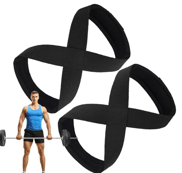 Lifting Straps 2-Piece Non-Slip, Wrist & Barbell Grip Support for Weightlifting and Gym Training
