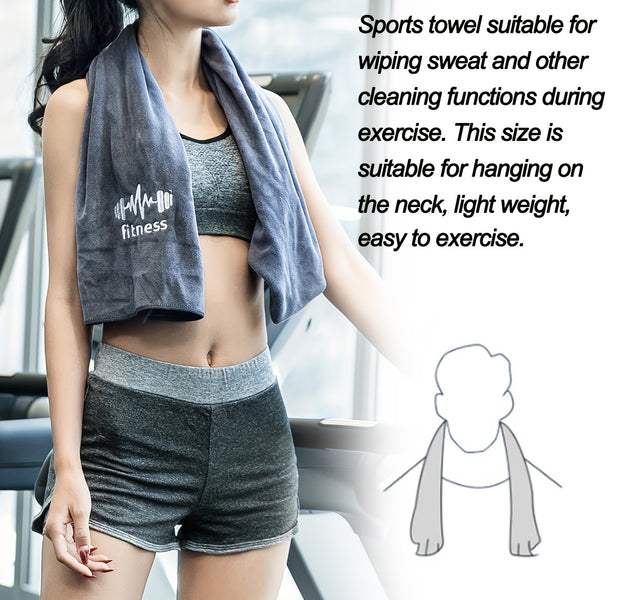 1/2-Pack QuickDry Sports Towels – Soft, Absorbent Polyester Blend for Gym, Yoga, Running & Outdoor Use (9.8